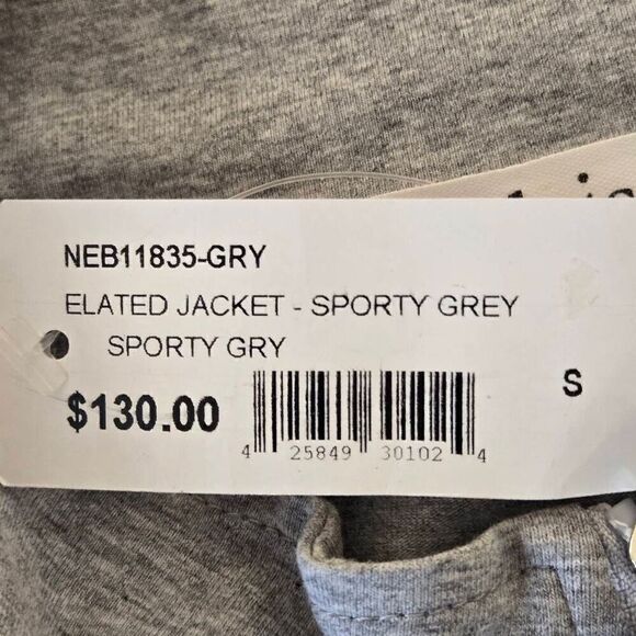 NWT Neon Buddha Elated Womens Grey White Sporty Athletic Jacket Small - Picture 7 of 15